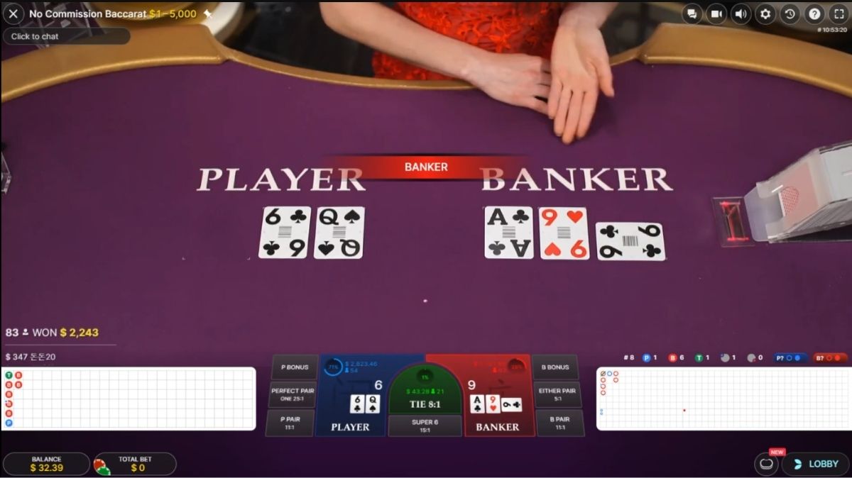 No Commission Baccarat - Game 3 - KK8.site