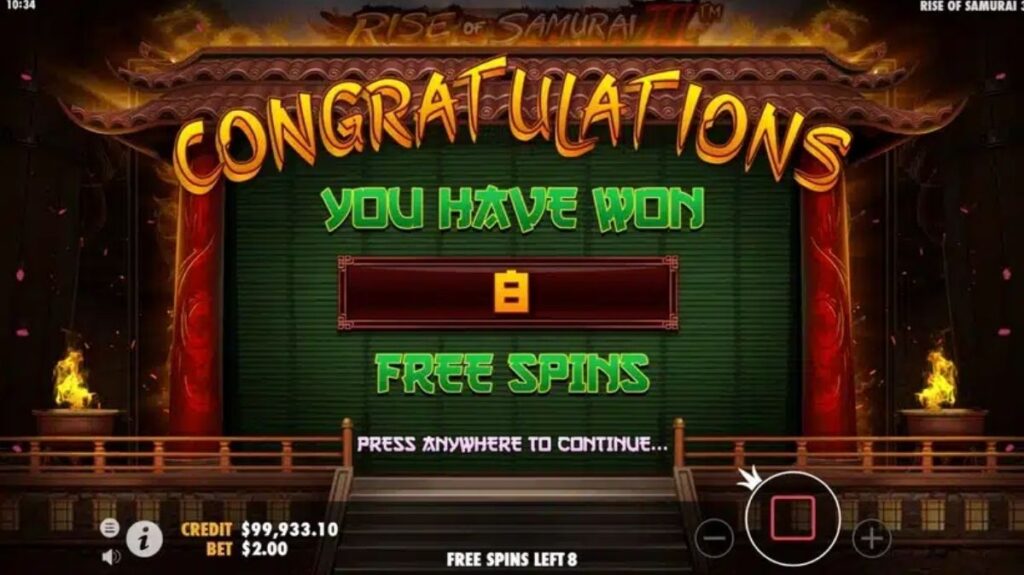 Rise of Samurai III - Free Spins - KK8.site