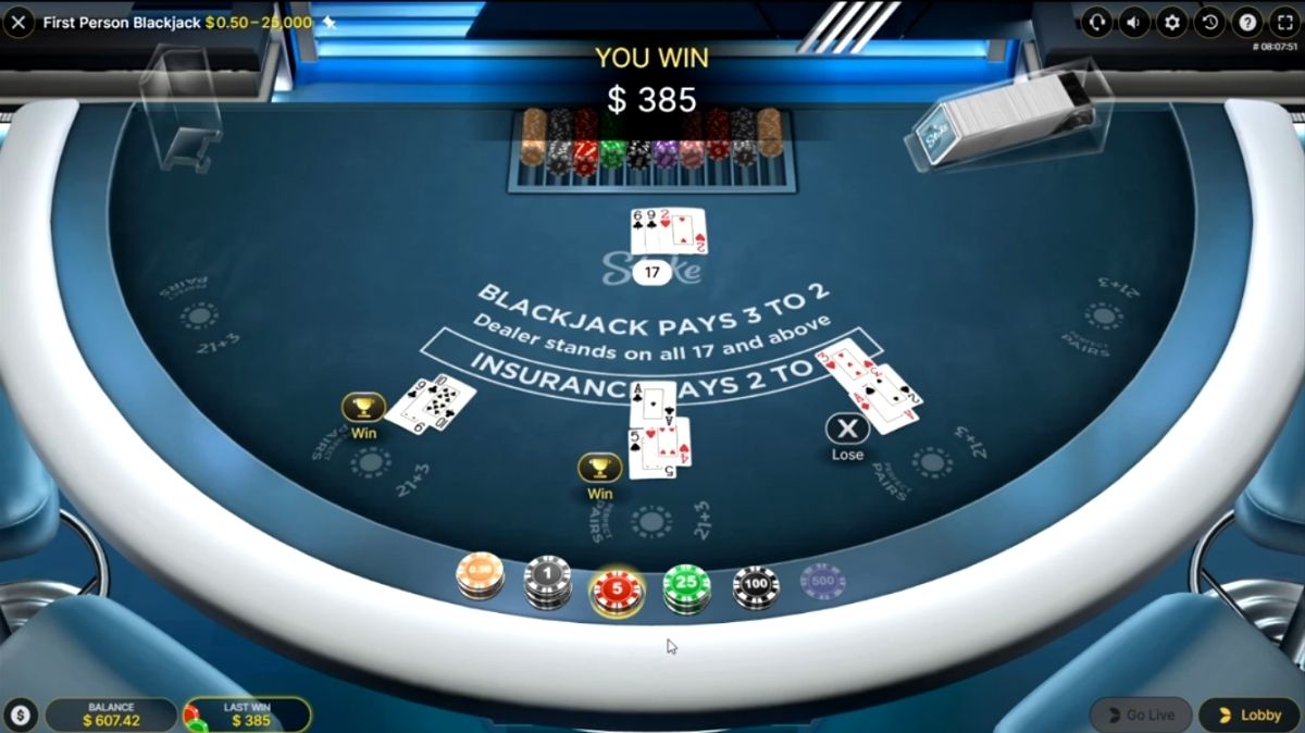First Person Blackjack - Game 3 - KK8.site