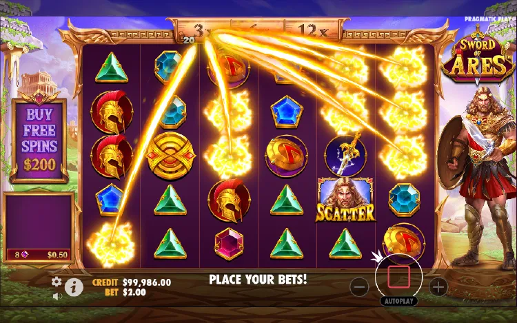 Sword of Ares Slot - Tumble Feature - KK8.site