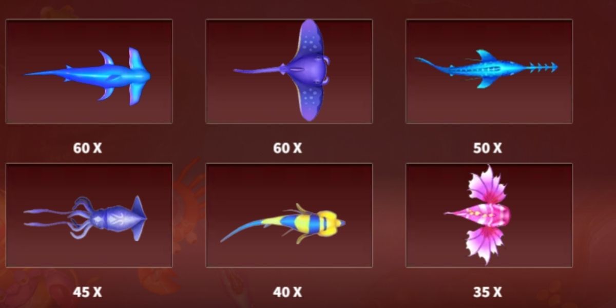 The Deep Monster Fishing - Paytable 1 - KK8.site